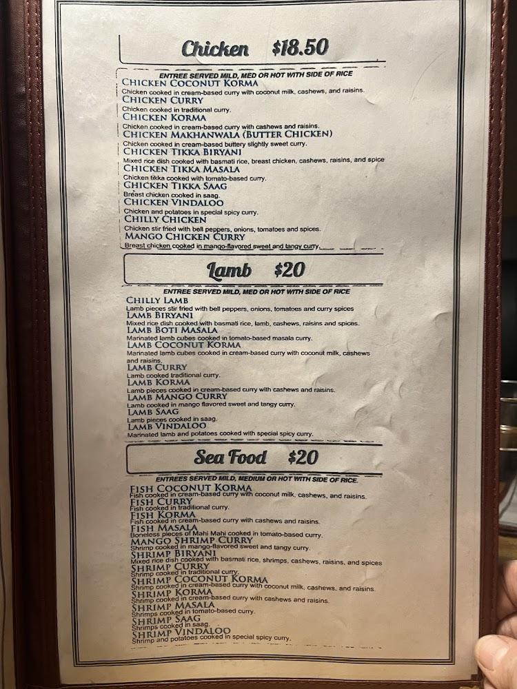 Sam's Indian Food & Pizza Menu image 1