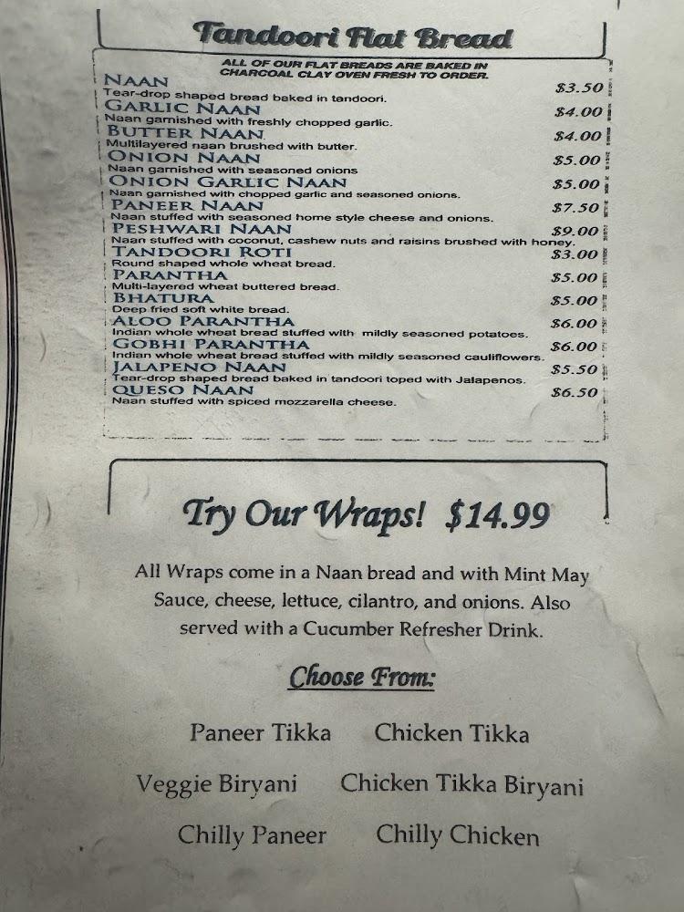 Sam's Indian Food & Pizza Menu image 4